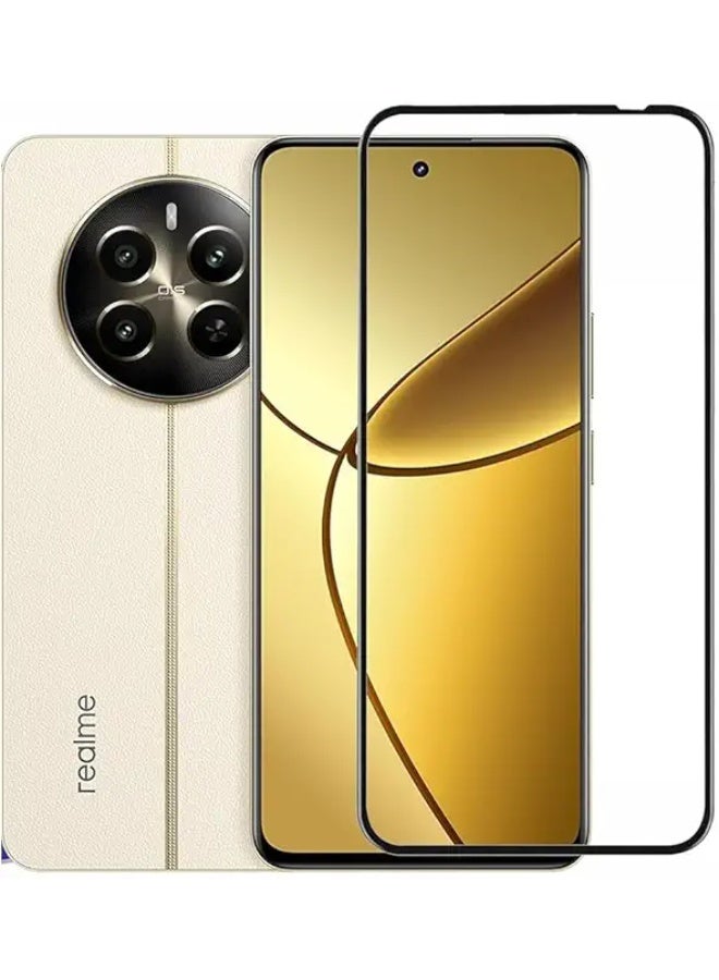Screen Protector For Realme 12 , 5D Tempered Glass  Protector 9H Hardness, Bubble Free, HD Clear Realme 12 Screen Protector